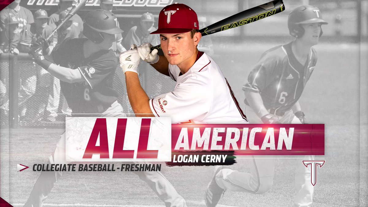 Logan Cerny hit the most 💣 by a Troy freshman in more than 20 years and has now been named a Freshman All-American!

📰🔗 - gotroy.us/2Z9coAB

#theTROYway | #OneTROY