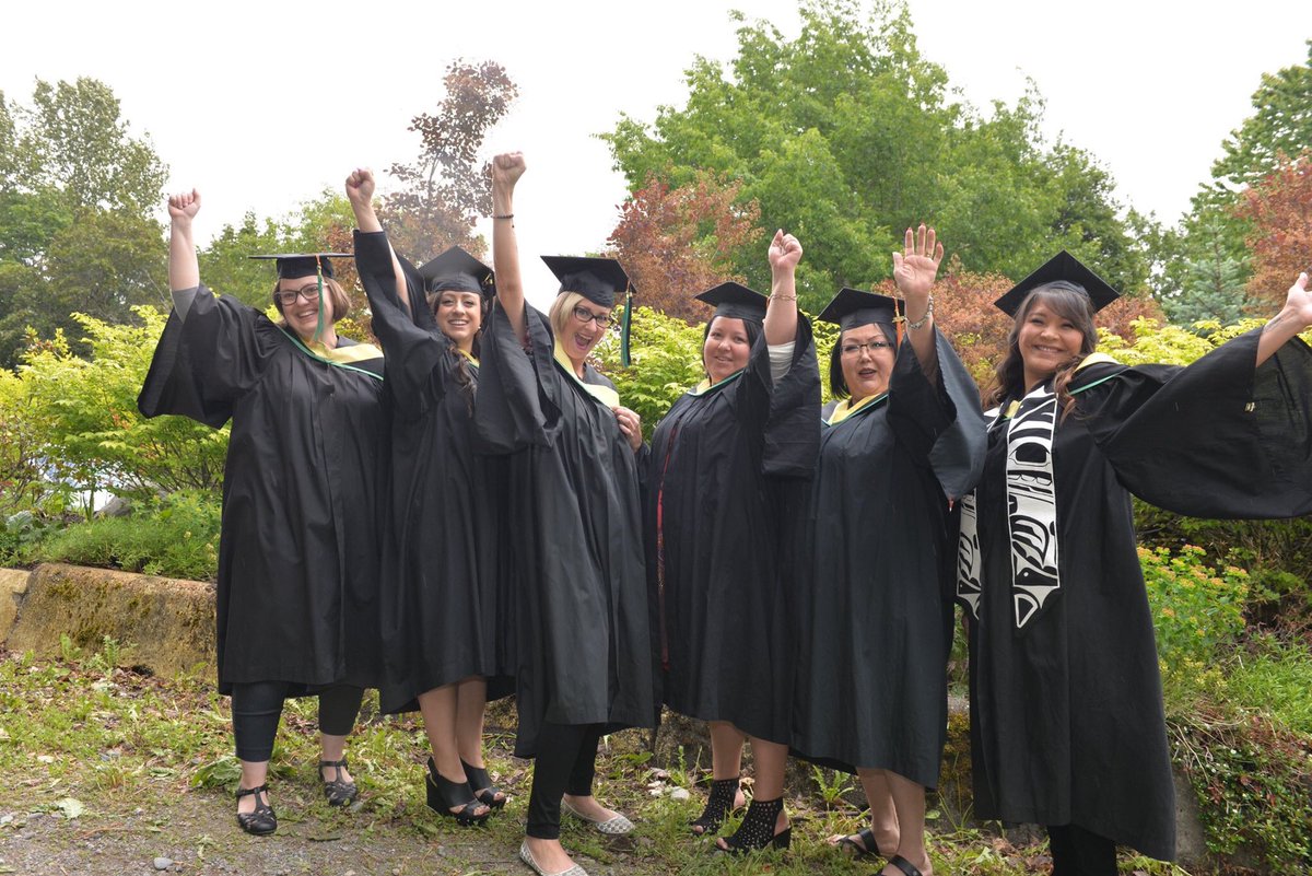 UNBC's tweet photo. Congratulations again to our UNBC Northwest graduates who received their degrees Tuesday in Terrace! We wish you success as leaders in your chosen careers. #UNBCGrad2019 #ThisIsUNBC https://t.co/EWRRaKLno7
