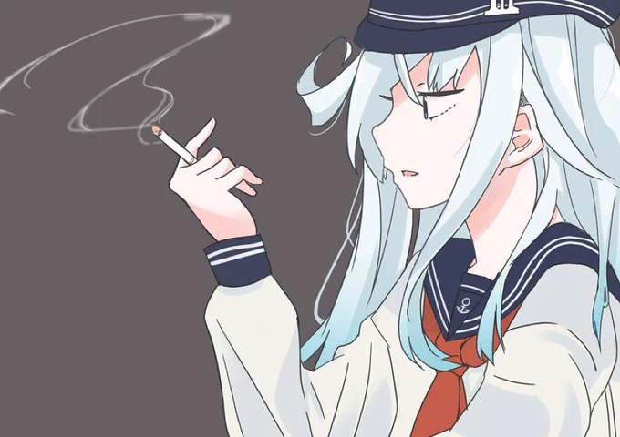 喫煙響の初描きなのだ #これを知っていたら私の古参 