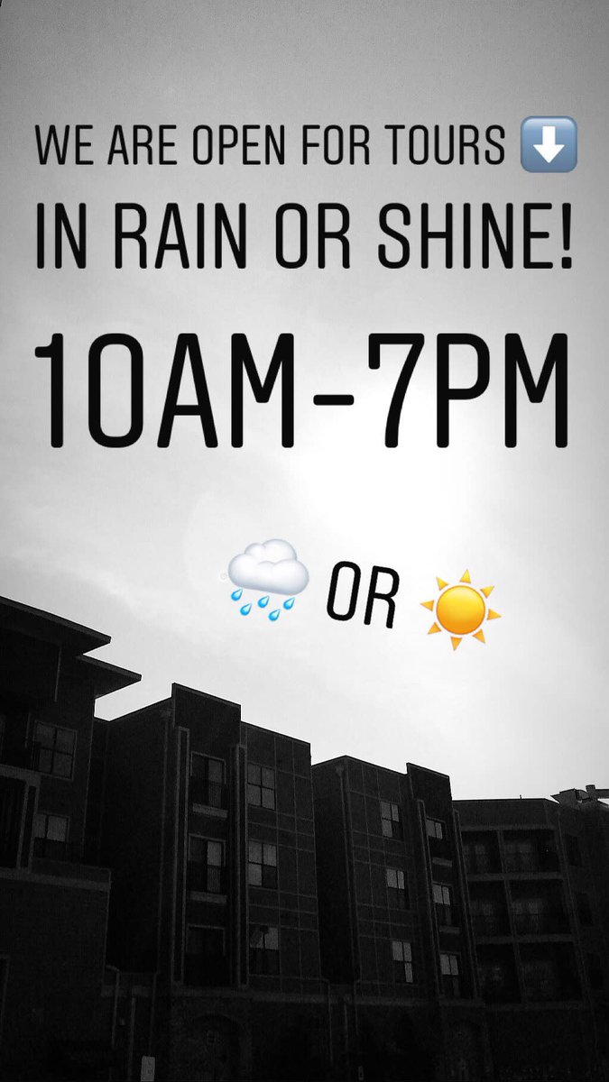 RiverfrontVille's tweet photo. We are open for tours ☀️⛈ https://t.co/XGN1d7mlOa