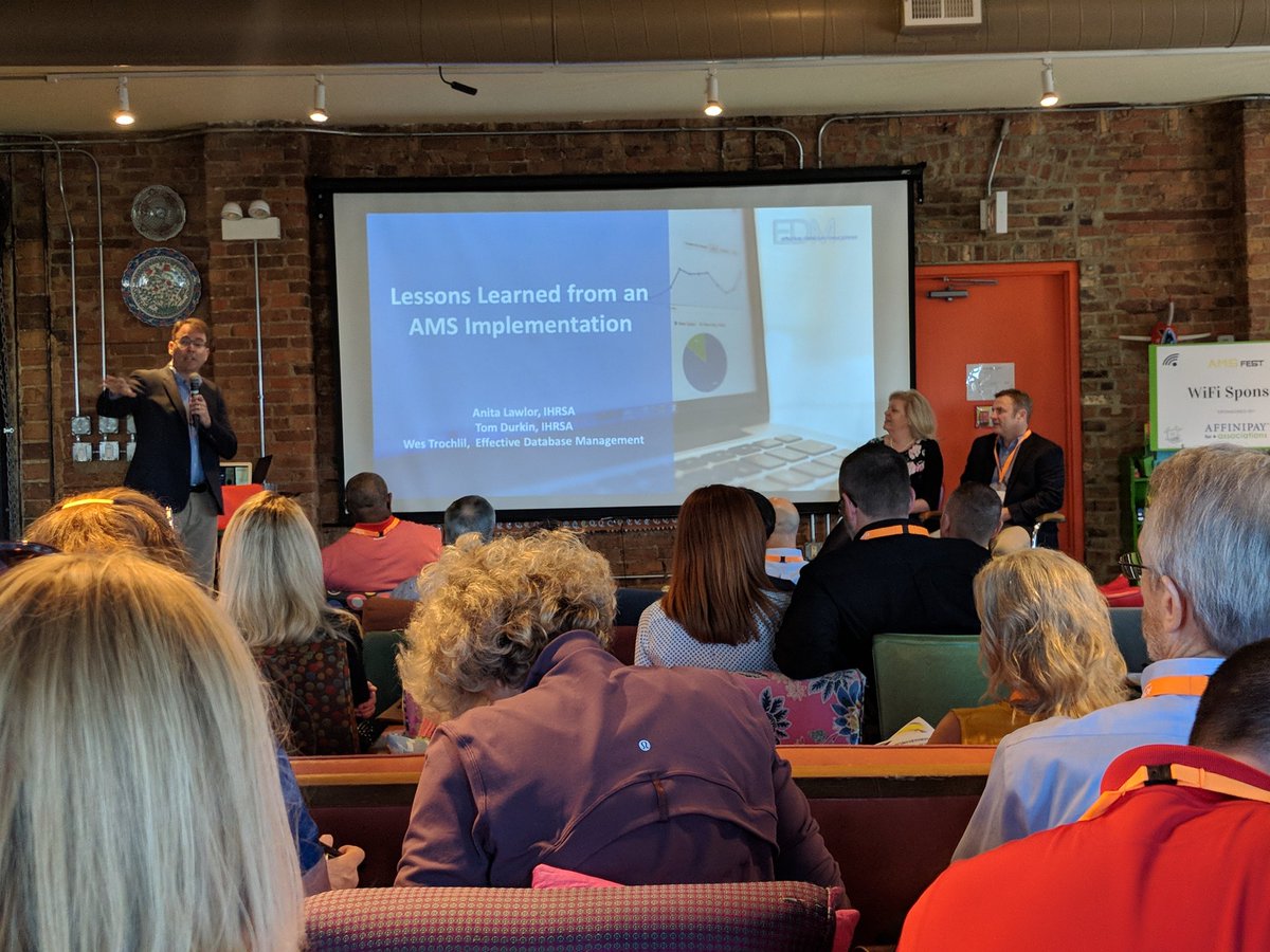 MemberNova's tweet photo. It's important to focus on change management to push your association forward. Focus on the end goal and be open to taking a different path. #AMSFest https://t.co/we4wttBaR1