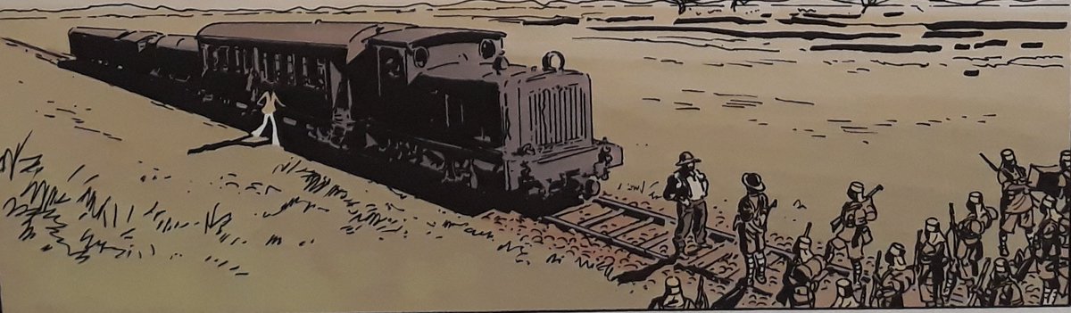 M_Ferrocarril's tweet photo. Exposición ‘Corto Maltés. En cualquier lugar excepto en Ítaca’ (SME Casa Revilla,@SMEValladolid) con presencia ferroviaria: 'Corto Maltés. Equatoria' (Autores: Juan Díaz Canales y Rubén Pellejero/@NormaEditorial, 2017/Colección: Hugo Pratt)#LibrosyTrenes https://t.co/jXOYaBF5jM https://t.co/yENsGuORww