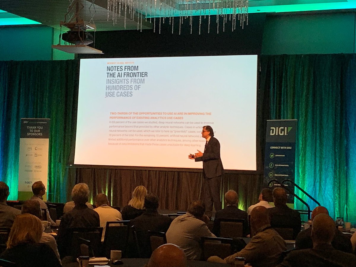 XBeeWireless's tweet image. Dr. Ajay Agrawal is delivering a keynote at the Digi Global IoT Conference on prediction, artificial intelligence and #IoT problem solving. #DigiGlobalIot