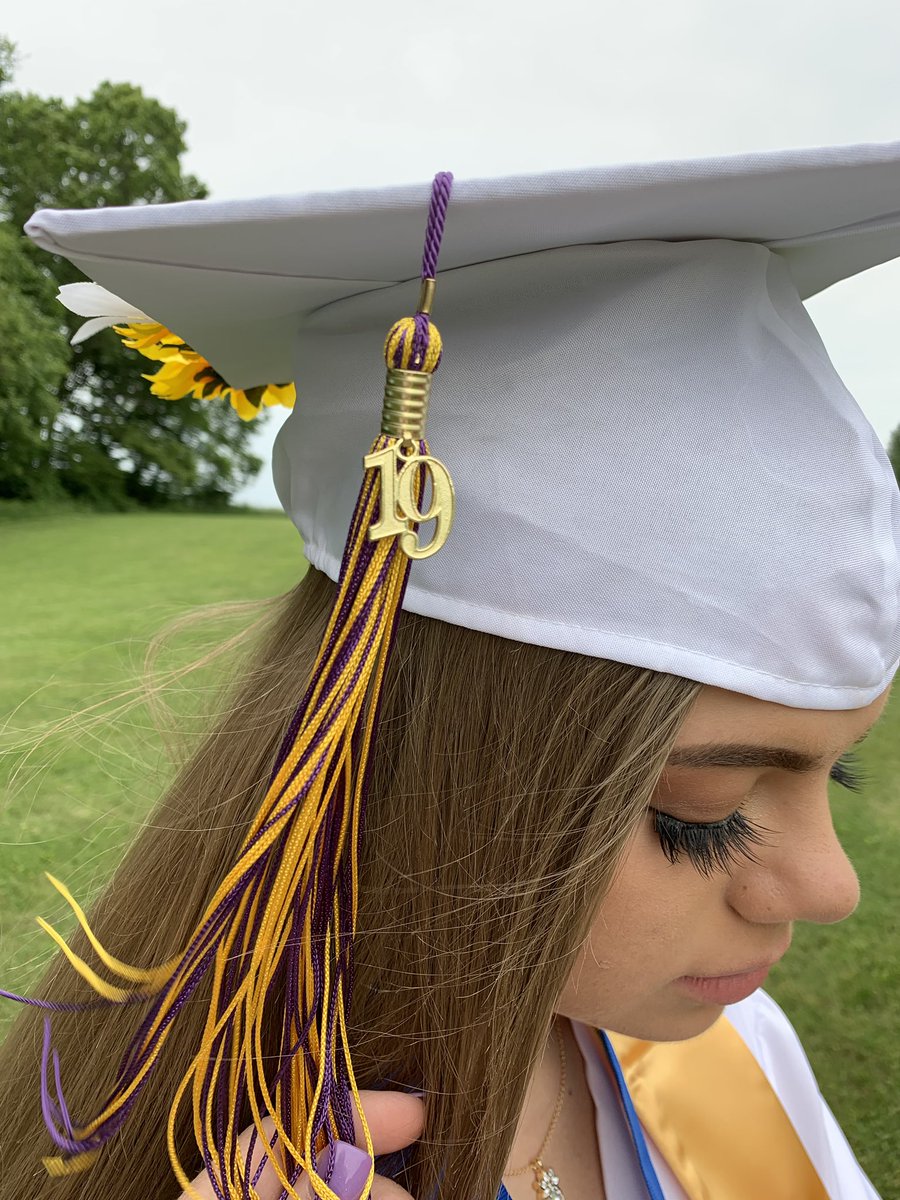 KKFuhrer's tweet photo. Beyond proud. Go do great things my beauty. @raygenscherer 💜💛 https://t.co/XHJz0tT80m