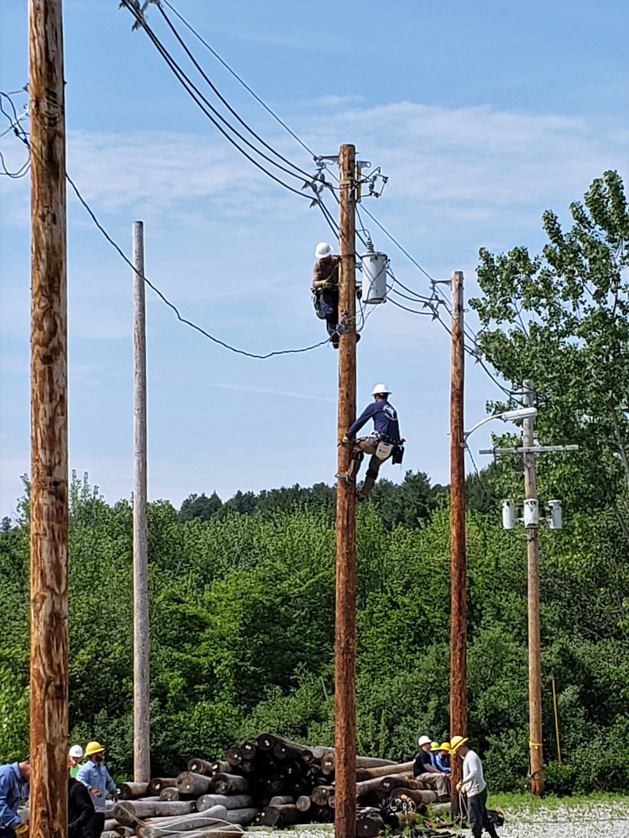 DanversDPW's tweet photo. Lineworkers Pat Crowley and Steve Hennessy from Danvers Electric Division are participating in the NEPPA lineworker rodeo today!  Go Danvers ⚡️!

@NEPPA_Littleton

#LineworkerRodeo #Lineworker https://t.co/RrlNqJBQ42