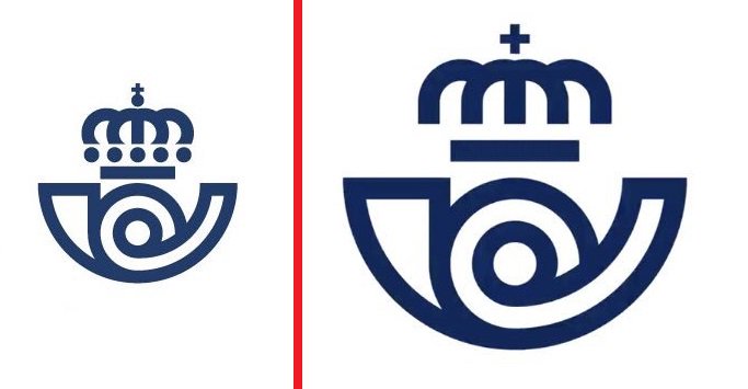 eltivipata's tweet photo. ¿Veis las diferencias entre el antiguo logo de Correos y el nuevo? Han desaparecido los círculos, se ha modificado la cruz, la corona, y han desaparecido 250.000 euros del contribuyente en la elaboración del nuevo logo... https://t.co/StKmSUzRw6