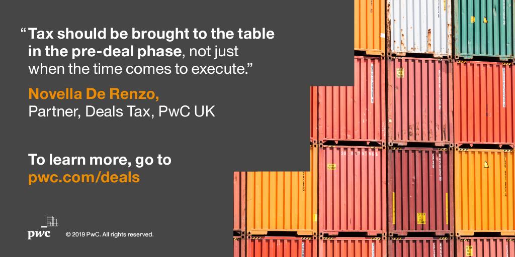 PwC's tweet photo. How ignoring tax before a merger can seriously hinder #DealValue creation. Download our #MandA report: https://t.co/WBc6gHUmZB https://t.co/VW3Buyno7d