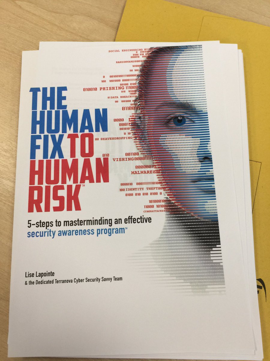 DigialiTay's tweet photo. I've spent my afternoon reading this excellent book by @LiseLapointe from @terranova_isa which describes her approach to creating a successful cyber security awareness programme. It's full of great stuff. Thanks Lise! https://t.co/YC9byoxVIN https://t.co/cHW60QKBlx