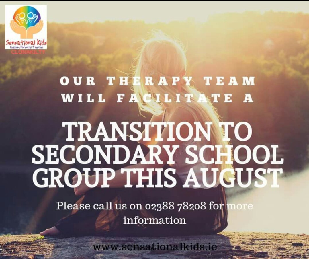 SenKidsIreland's tweet photo. Pls RT 
Our #Clonakilty centre will be running a #transitiontosecondaryschool group in August. It will be delivered by our multi-disciplinary team. Please call us on 02388 78208 for more info. #speechandlanguage  #OccupationalTherapy #socialskills #organisationalskills https://t.co/hGAIXEBnv9