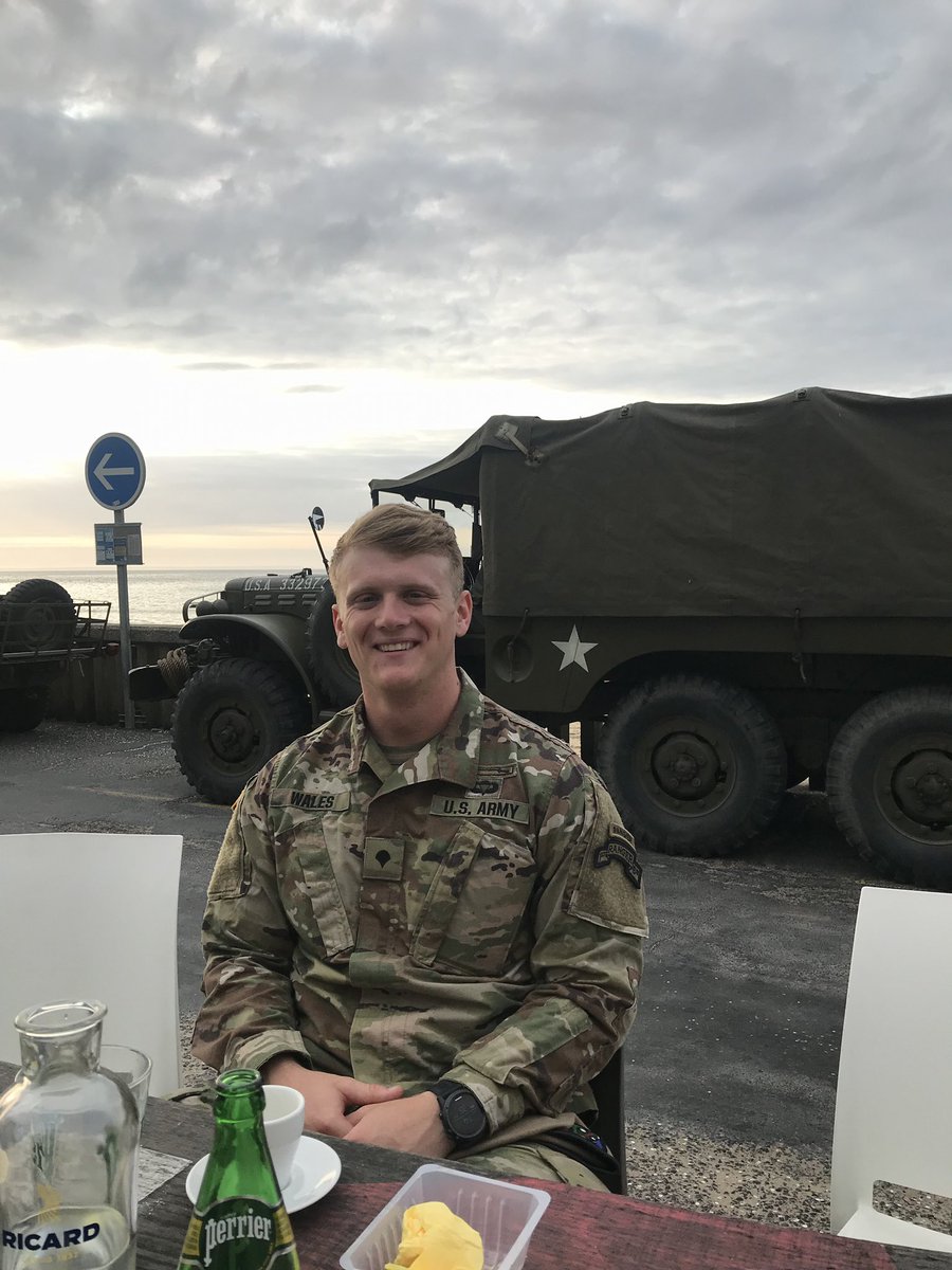 My son, Caleb in Normandy for #DDay75. #RLTW #USArmy