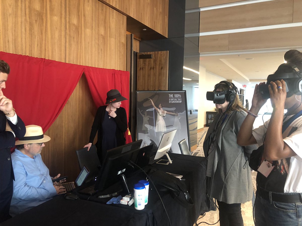 JoannaPopper's tweet photo. If you’re at Social Impact Summit, come see The 100%, a VR experience to benefit @SU2C by @the100pct, supported by @HP @intel shot at @metastageXR. Also, if you’re not at #SIS19 &amp; just want to see it, come by DTLA Intercontinental Hotel. 😊😎#PoweredByHP #HPReverb @HP_Newsroom https://t.co/vBjhWGfSYV