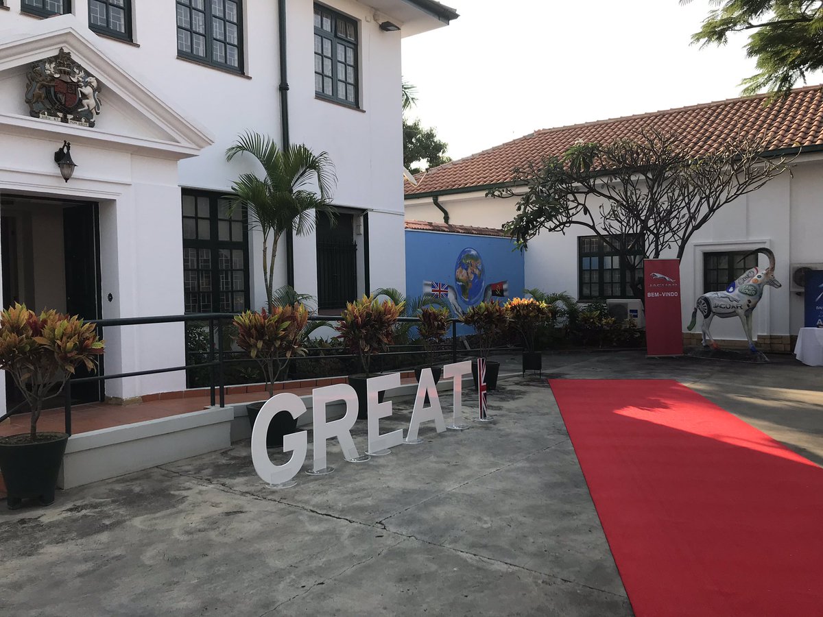 Thank you to the sponsors of tonight’s Queen’s Birthday Party in Luanda. Teaming up with @ukinangola to work for a cleaner, safer, smarter future #beyondplastic #QBP2019 Looking forward to a #GREAT evening!