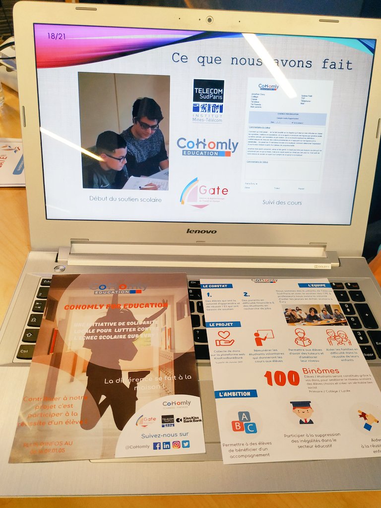 OpenTheGateFr's tweet photo. L'équipe de #CoHomlyforEducation @cohomly évoque son projet en lien avec l'#apprentissage des #collégiens en #Essonne 🚸 https://t.co/1ncXEnNOhd