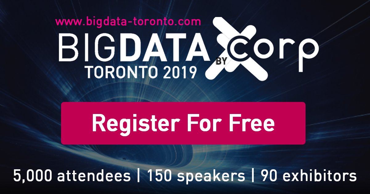 We're officially 1 week away from #BigDataTO! Make sure you register today to join the very best and brightest of Canada's #data, #analytics and AI environment. ow.ly/6BDR30oRStv