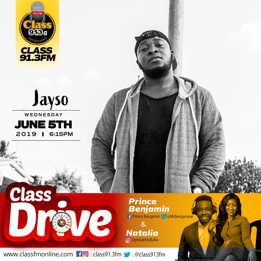 TICGhana's tweet photo. @jaysoskillions joins @MrBenjamine & @yesiamnatalia later this evening on @Class913fm . Talking music and more!
#0106Volume4 #Jayso https://t.co/oUglMWHWpB
