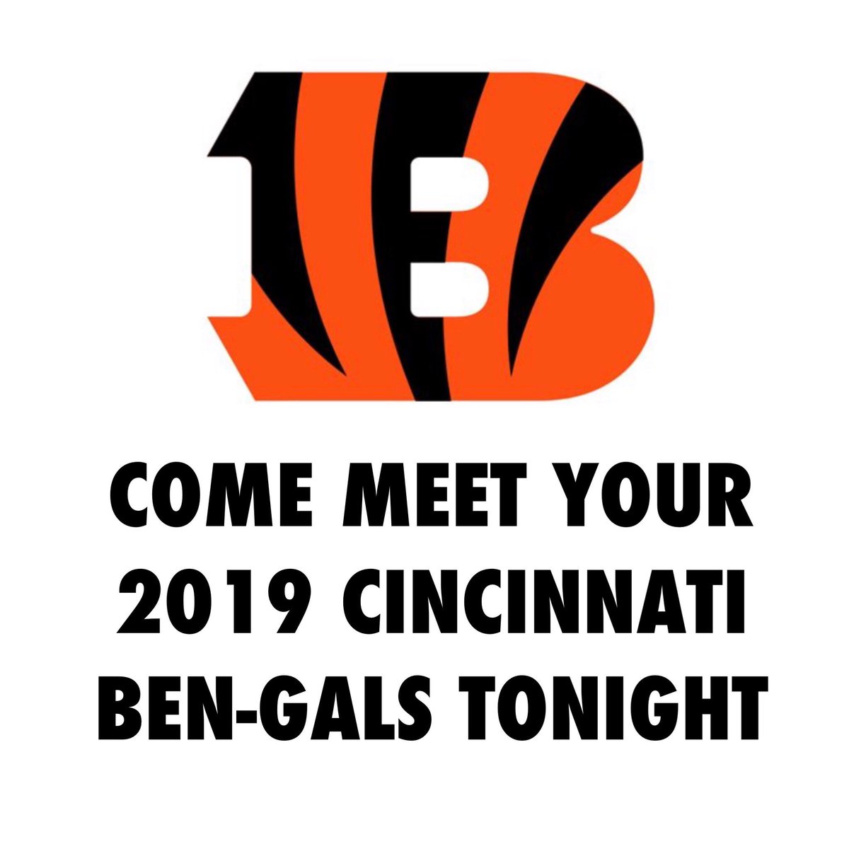 ➡️ TONIGHT! ⬅️ Stop by Galla Park starting at 8 PM to meet your 2019 #Cincinnati Ben-Gals! 🤩 You don’t want to miss it!