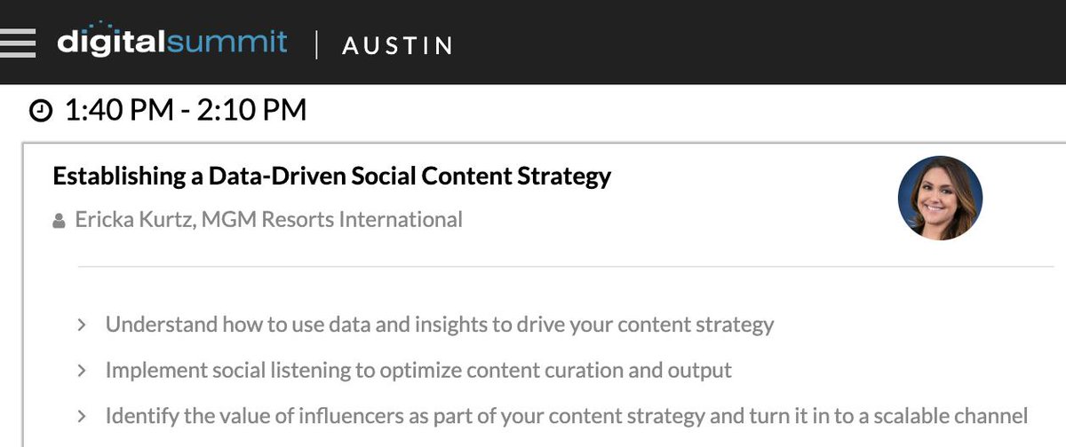 ericka_k's tweet photo. So excited to geek out with you ATX over data and content today @DigitalSummits #DSATX!! 👊 #contentlove https://t.co/IUIxlDI1w7