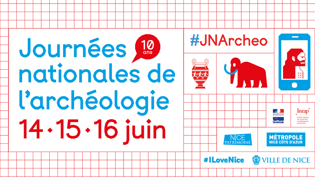 VilledeNice's tweet photo. Du 14 au 16 Juin, rendez-vous sur la Place Saint-François pour le 10ème anniversaire des Journées Nationales de l'Archéologie ! ⛏ #JNArcheo #JNA19 #ILoveNice

👉 Retrouvez la programmation complète sur https://t.co/cdXUQD5yNO https://t.co/93GUbhhL1X