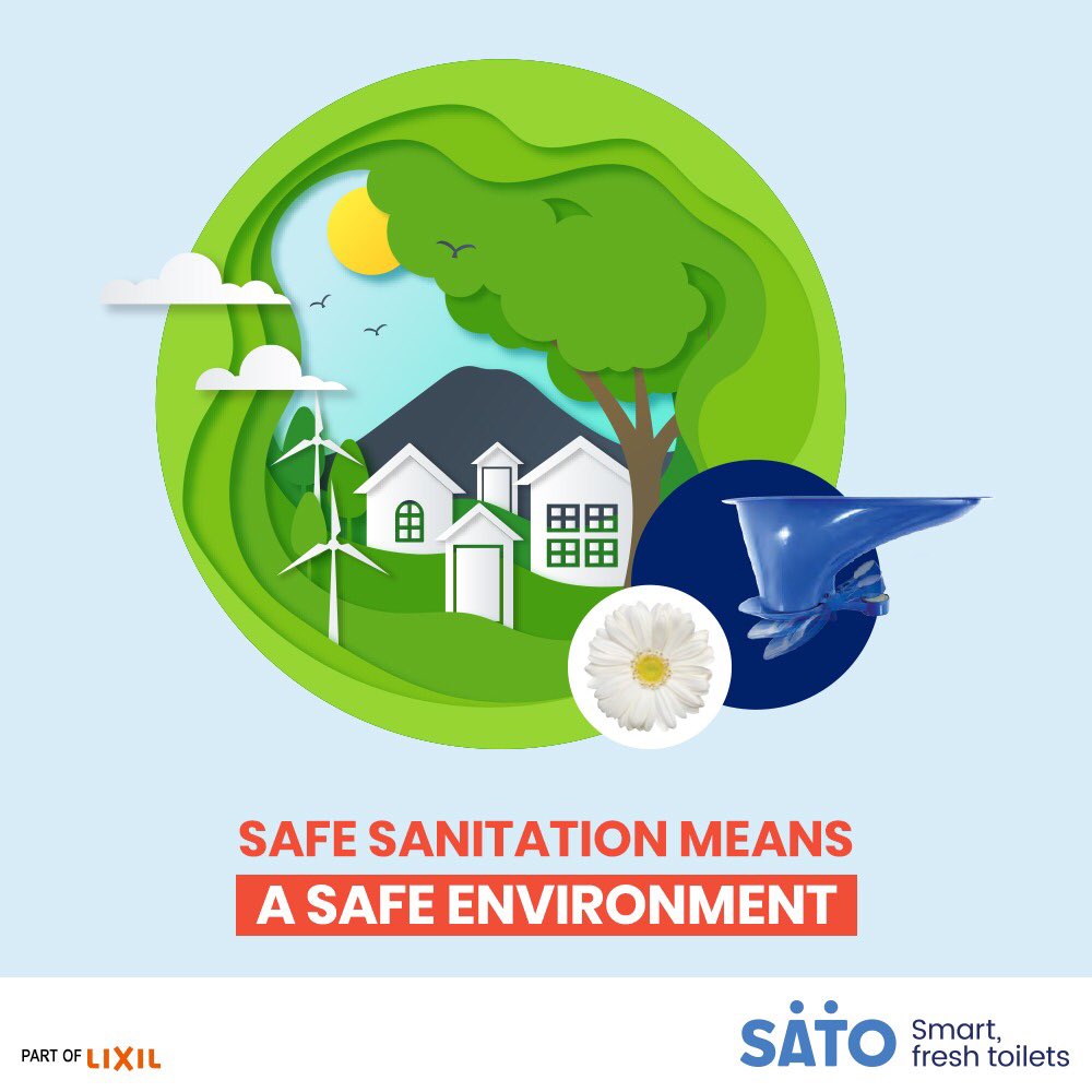 Open defecation pollutes land &amp; water, rapidly exhausting precious resources. One way to minimise this is by adopting #SATOToiletSystems that prevent land degradation and save water by using >1litre/flush. So, this #WorldEnvironmentDay, make the world a healthier place with #SATO