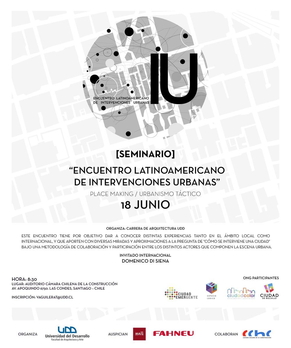 colegioarq's tweet photo. #DatoCA El próximo 18 de junio desde las 8:30 horas se realizará el Seminario de Placemaking y Urbanismo Táctico mundial y local, con Domenico di Siena, arquitecto, urbanista y fundador de @urbanohumano
Inscríbete acá: https://t.co/Q5bh8D3rDZ https://t.co/MUrlmK4uCX