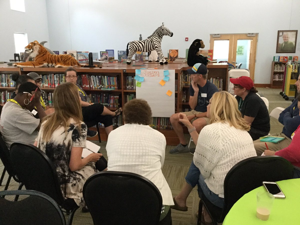 Thoughts from Tuesday at STI - Teachers sharing thoughts on STEAM at an UnConference! #STInstitute2019