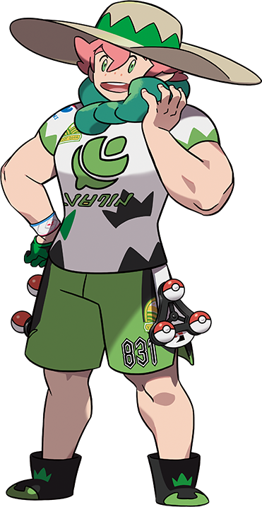 上半身シーラカンス Twitterren ジムリーダーヤクンテ説 本人の筋肉がポケモンより強そう 草タイプ アマカジ で戦う いつも笑顔 服に数字がある 名前が ヤ からはじまる