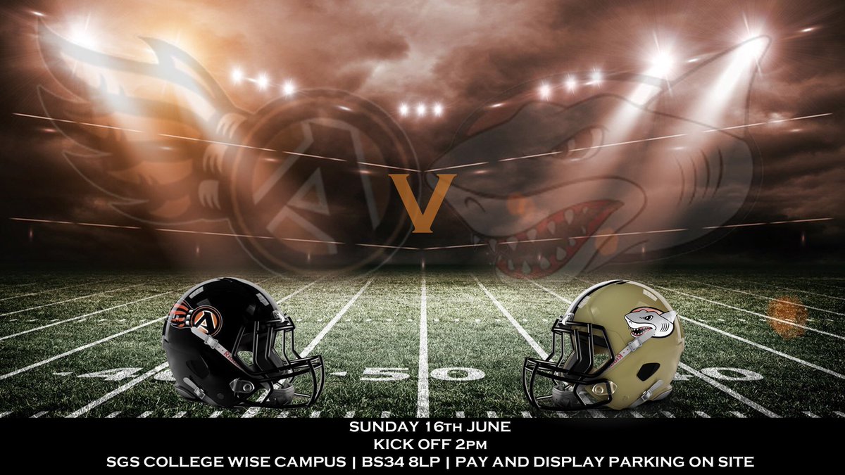 Sunday 16th June, the Apache welcome @Cornish_Sharks to Bristol for a crunch SFC2 West encounter.

SGS Wise Campus, New Road, Stoke Gifford, Bristol, BS34 8LP
2pm Kick Off

Free Entry
Pay &amp; Display parking

#WarApache #RollTribe #BAFA #Britball #AmericanFootball