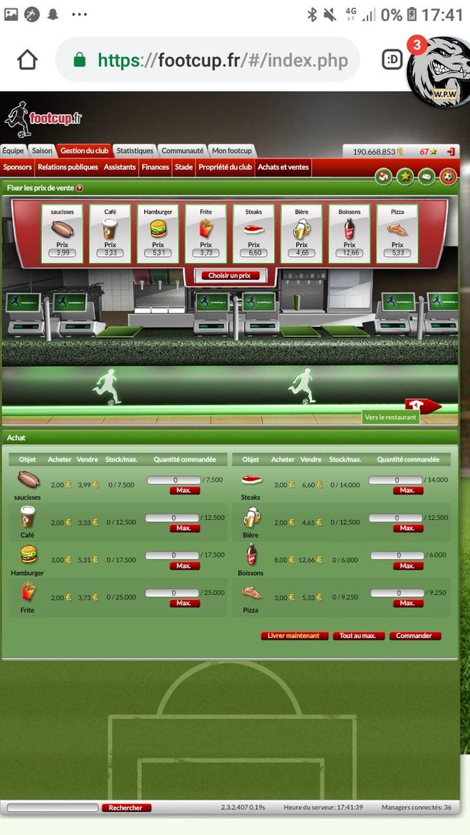 JeuFootcupFR's tweet photo. Développez votre stade et ses infrastructures, choisissez le prix de vos billet d'entrée pour les supporters, les prix de la boutique et du restaurant, https://t.co/0obB11v52P