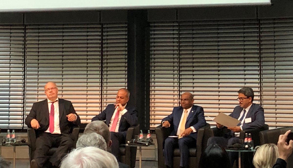 SarahJBook's tweet photo. #Bangladesh and #SriLanka on one panel with #Maledives at the 4th #AsiaDialogue - makes a @GermanyDiplo desk officer for South Asia very happy building bridges in #Berlin ☀️ https://t.co/DOrGtocNsf