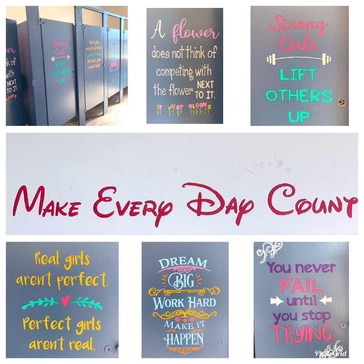 The 6th Grade Girl’s Bathroom got a makeover this year. Thank you to the Mauger PTO for sponsoring this project! 🎨