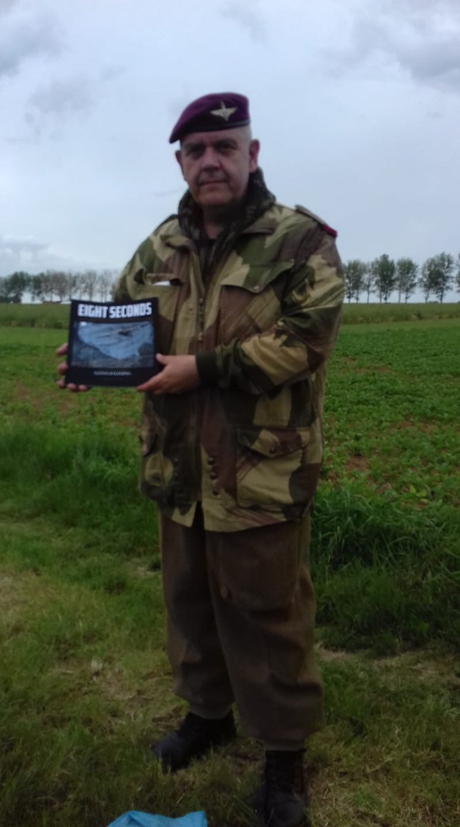 8_secondsbook's tweet photo. My good pal Doug Moodie took my book about my dad to France this week and parachuted it into Normandy today! I had planned to do the jump, but my back wouldn't let me! Thanks to Doug my dad got there again! https://t.co/bHUHcGM3VN