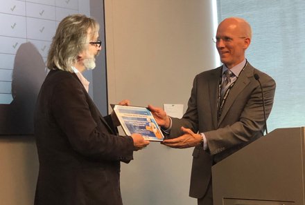 mitrepepper's tweet image. Thanks to @ORNL&apos;s Dr. Jack Wells for his great talk @MITREcorp on the #SummitSupercomputer.  I&apos;m one impressed robot!