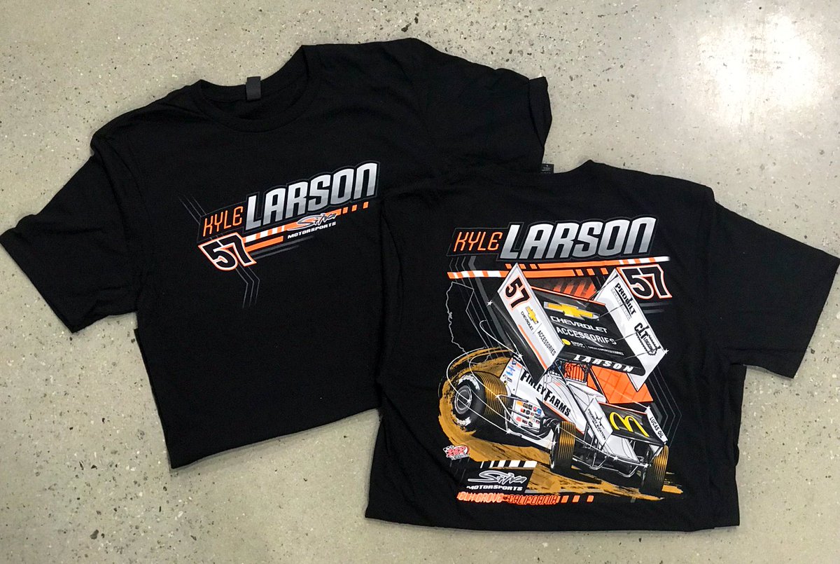 ShopKyleLarson's tweet image. Let’s celebrate @KyleLarsonRacin’s @WorldofOutlaws @NosEnergyDrink Sprint Car Series win at @FALS_NATION with a giveaway!

Follow and retweet for your chance to win one of Kyle’s newest shirts from @RandR95. Winner will be announced tomorrow at Noon ET.