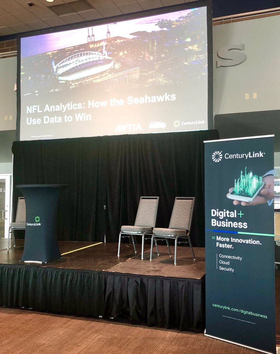 Excited to speak to our customers today on the use of data in the NFL at CenturyLink Field. #datatowin #digitalbusiness