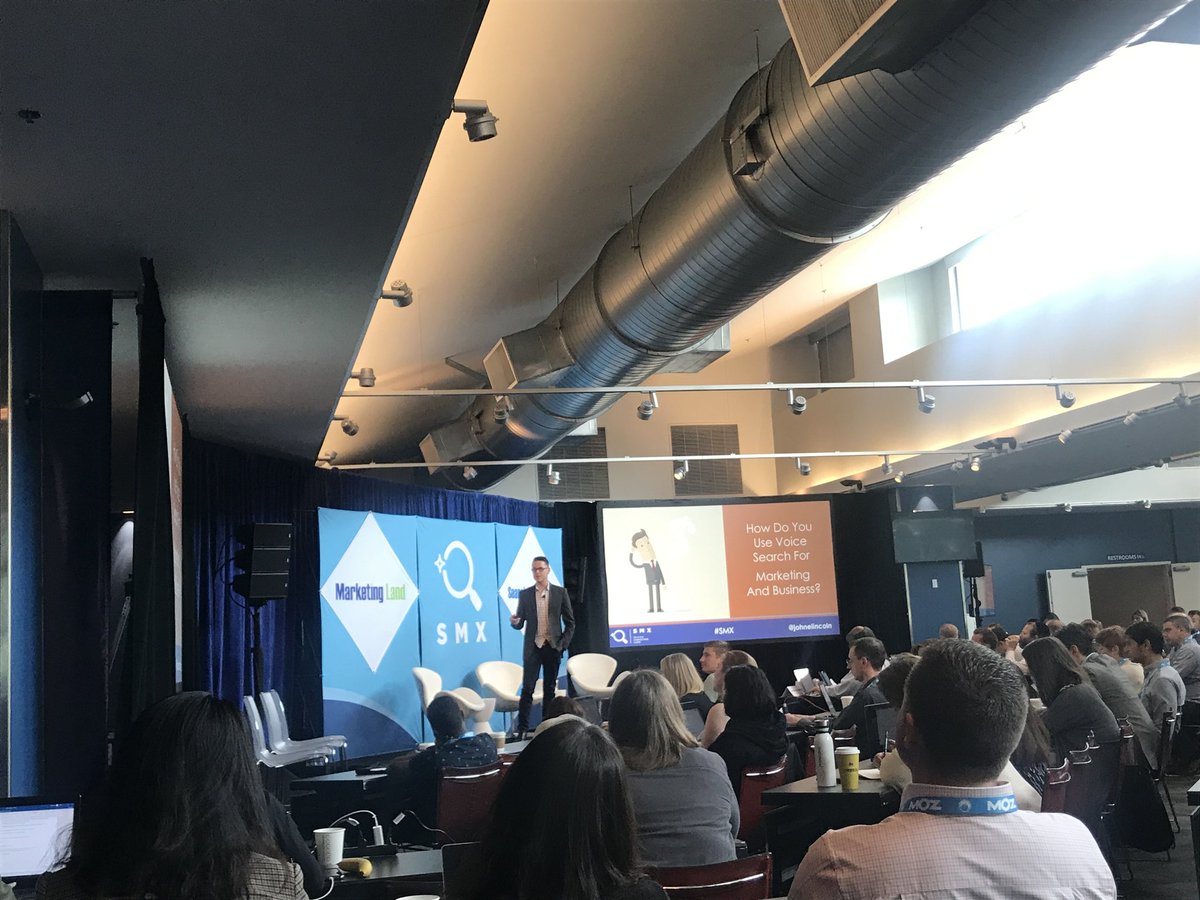 johnelincoln's tweet image. Enjoyed speaking with @rustybrick and @Olgandrienko from @semrush today at @smx on voice search, personal assistants, dialogue flow and marketing.

#SEM 
#seo
#marketing 
#SearchEngineLandAwards 
#searchenginemarketing 
#SMXadvanced