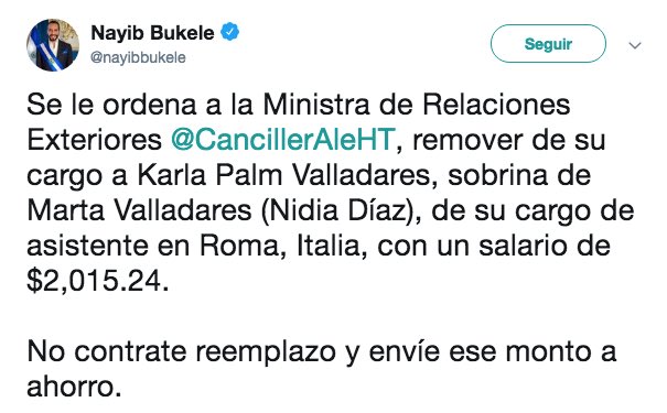 Perxitaa's tweet photo. Muy grande el presidente de EL SALVADOR dando ordenes por twitter xdddd grande @nayibbukele https://t.co/aD5iYbu8VH
