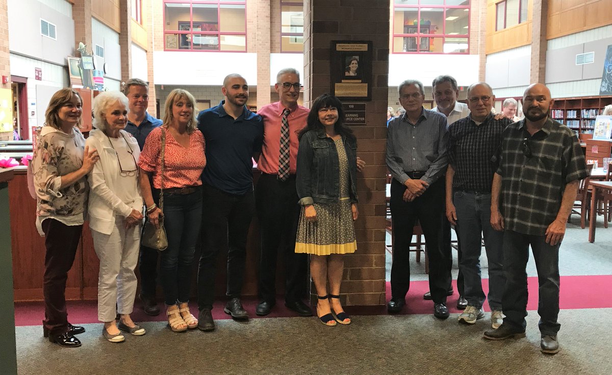 Geneva304's tweet photo. Mrs. Gigi Kimball’s legacy shall live on in what her husband referred to as her “one big classroom” this week, as Geneva Middle School North dedicated the school’s library in her honor. See the full story &amp; photo gallery here: https://t.co/lvi5RR76b5 https://t.co/QgpCz19FuJ