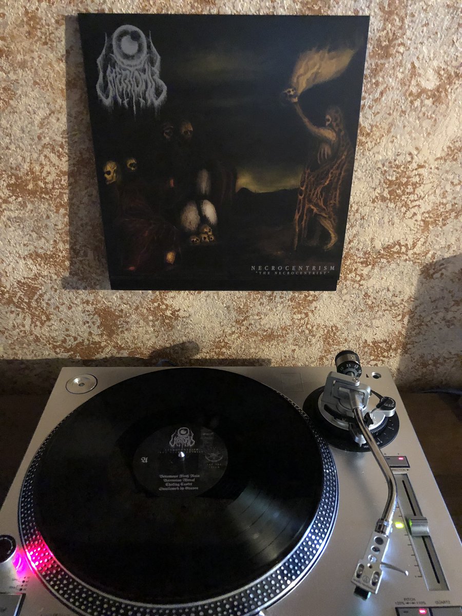 UTTERTOMB “Necrocentrism: The Necrocentrist” 2017 EP #uttertomb #chileandeathmetal #ironboneheadproductions #limitededitionvinyl #1of500 #onlyvinylisreal #satanicblackmetal