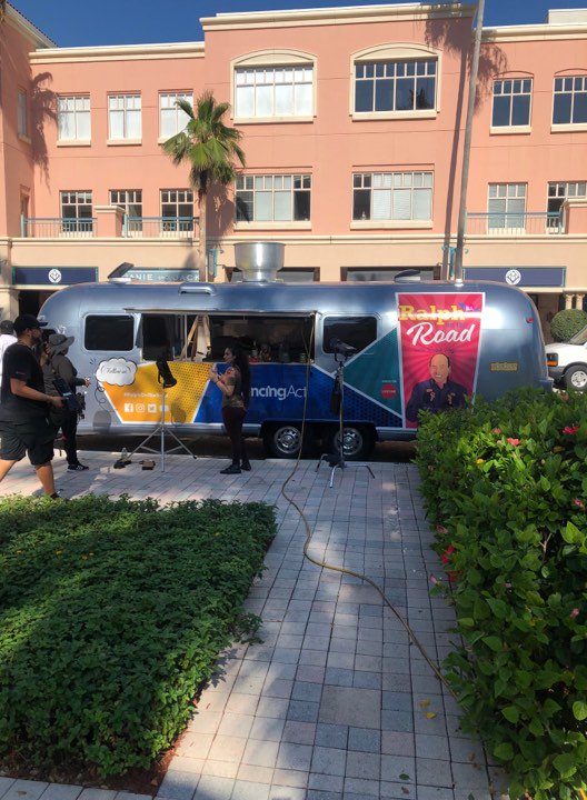 PBCFilmandTV's tweet photo. Celebrity Chef Ralph Pagano is driving through #ThePalmBeaches shooting 'Ralph on the Road' segments for @lifetimetv's morning talk show, The Balancing Act. 

Today's stop: Mizner Park in beautiful Boca Raton. https://t.co/Xqo1DcTWlg