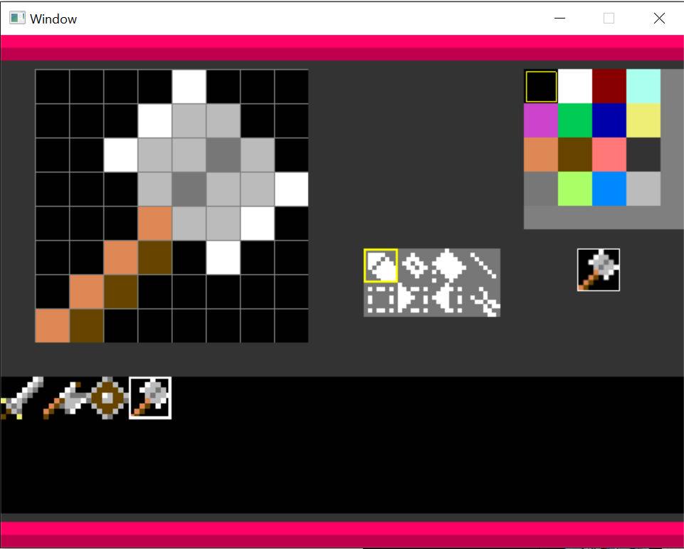 RudyvanEtten's tweet image. Just finished programming the selection tool and copy and paste and cut. Now close to 900 lines in the project. #monkey2 #spriteeditor #pixelart #gamedev