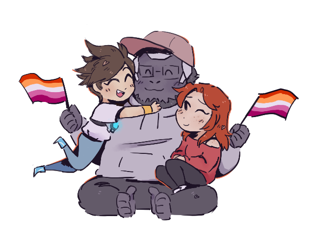 newgroundstier's tweet photo. *winston overwatch voice* i am the lesbian guardian, guardian of the lesbians https://t.co/c6JOeXaSvu