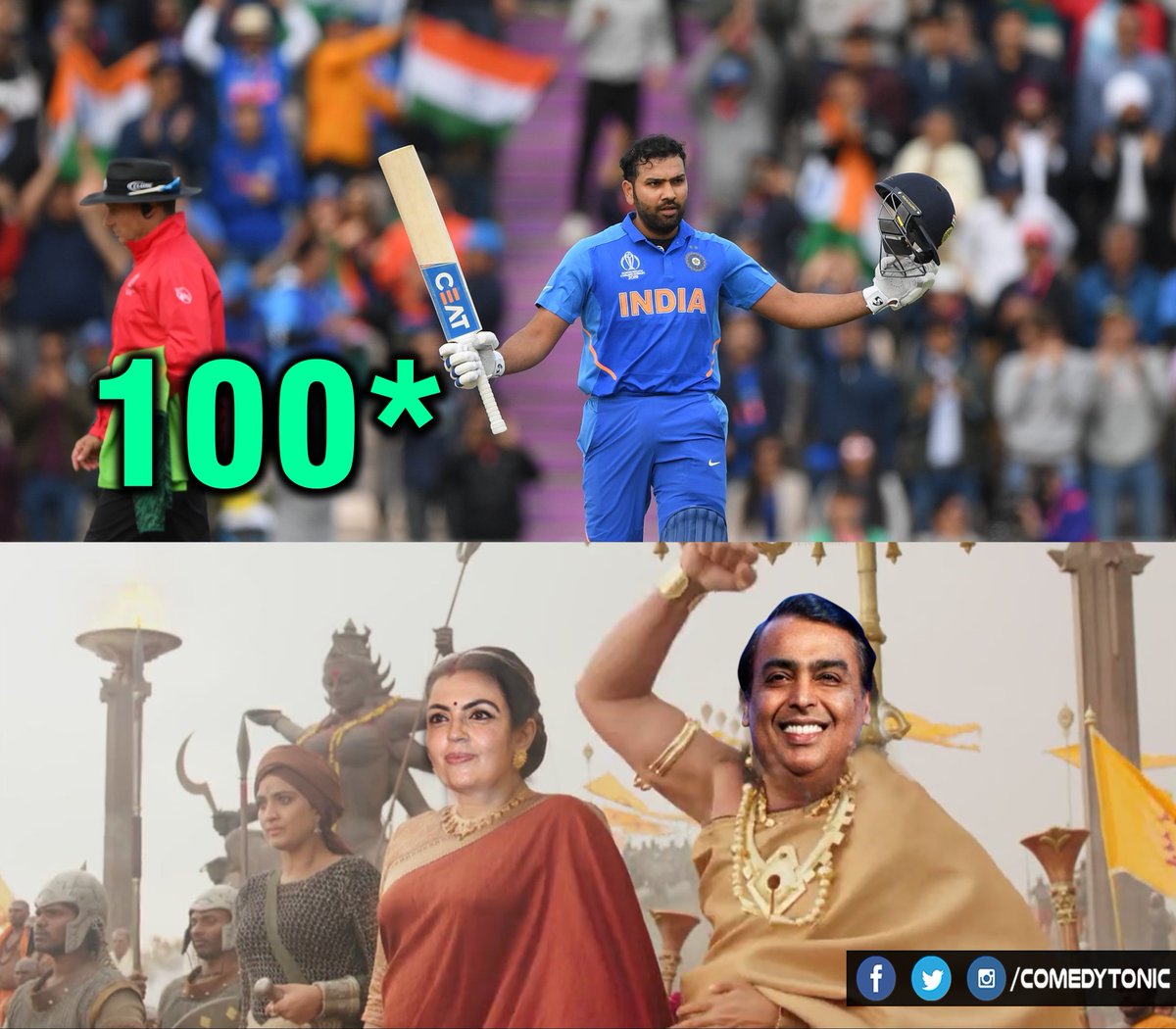 ComedyTonic's tweet photo. HITman😎 #roHIT #INDvsRSA https://t.co/Sqc8FgDyjh