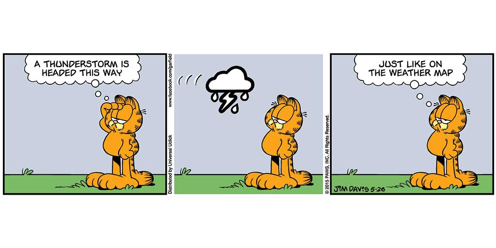 Garfield on Twitter "My forecast calls for mostly lazy, with scattered