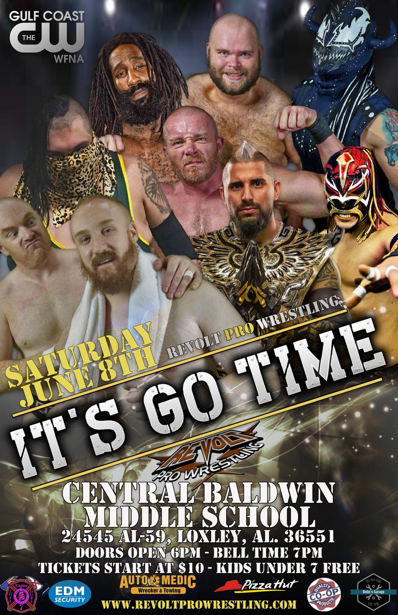revoltpro1's tweet photo. This Saturday, June 8th, Revolt does what is does best! Live professional Wrestling action! https://t.co/xalno8ZbDn