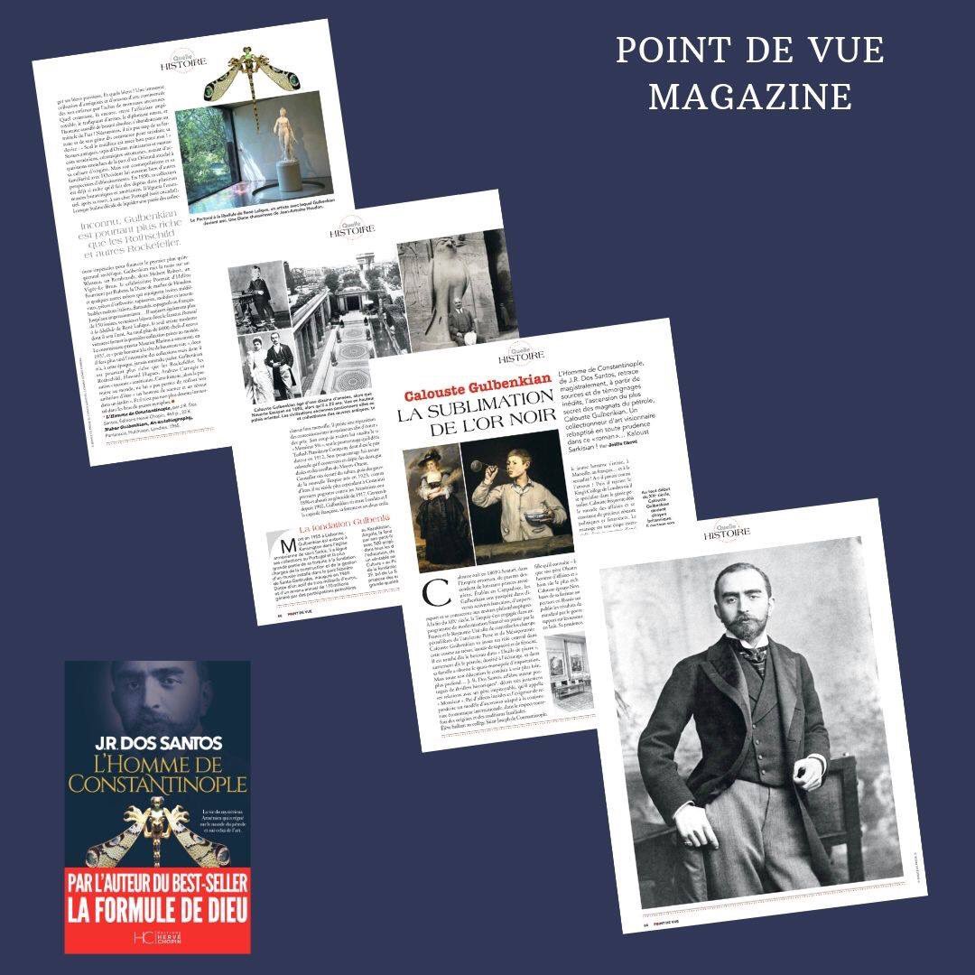 ⚡️ #Presse I #Gulbenkian ⚡️

🗞 <a href="/J_R_dosSantos/">José Rodrigues Dos Santos</a> X <a href="/PointDeVueMag/">Point de Vue</a> 

🙏 Merci à Joëlle Chevé et à Point de Vue pour ce bel article sur "L'Homme de Constantinople" !