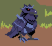 Zexanima's tweet photo. Been a while since I've done some pixel art. Made this for my significant other. #pokemon #corviknight #pixelart #aseprite https://t.co/wYCQBil91L