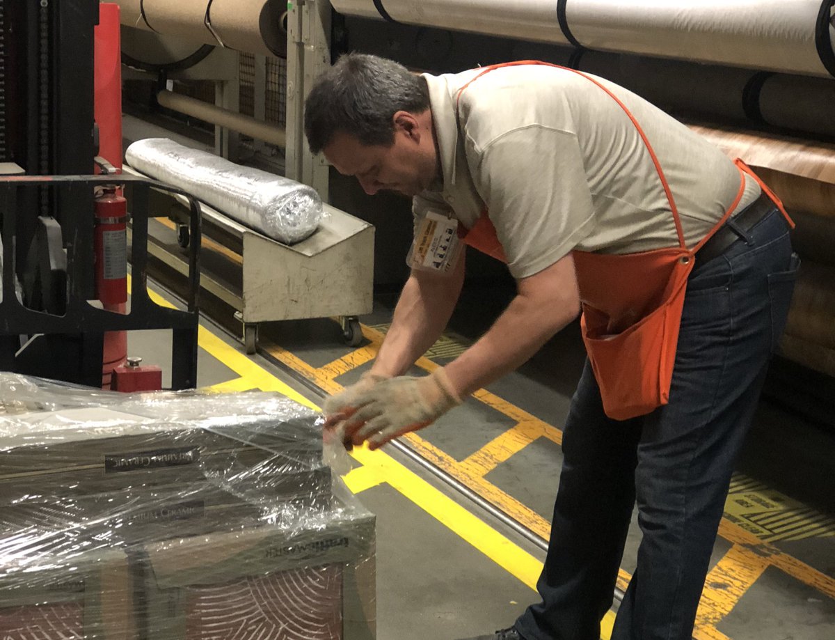 PatrolSafety's tweet image. Thank you Alex &amp;amp; Demetrius for working safe in the aisle. Wearing PPE gloves while using a safety knife and 
for always having a spotter while using the reach truck. Big congrats to our new associate Demetrius, he received his first Safety Bravo and letter S.