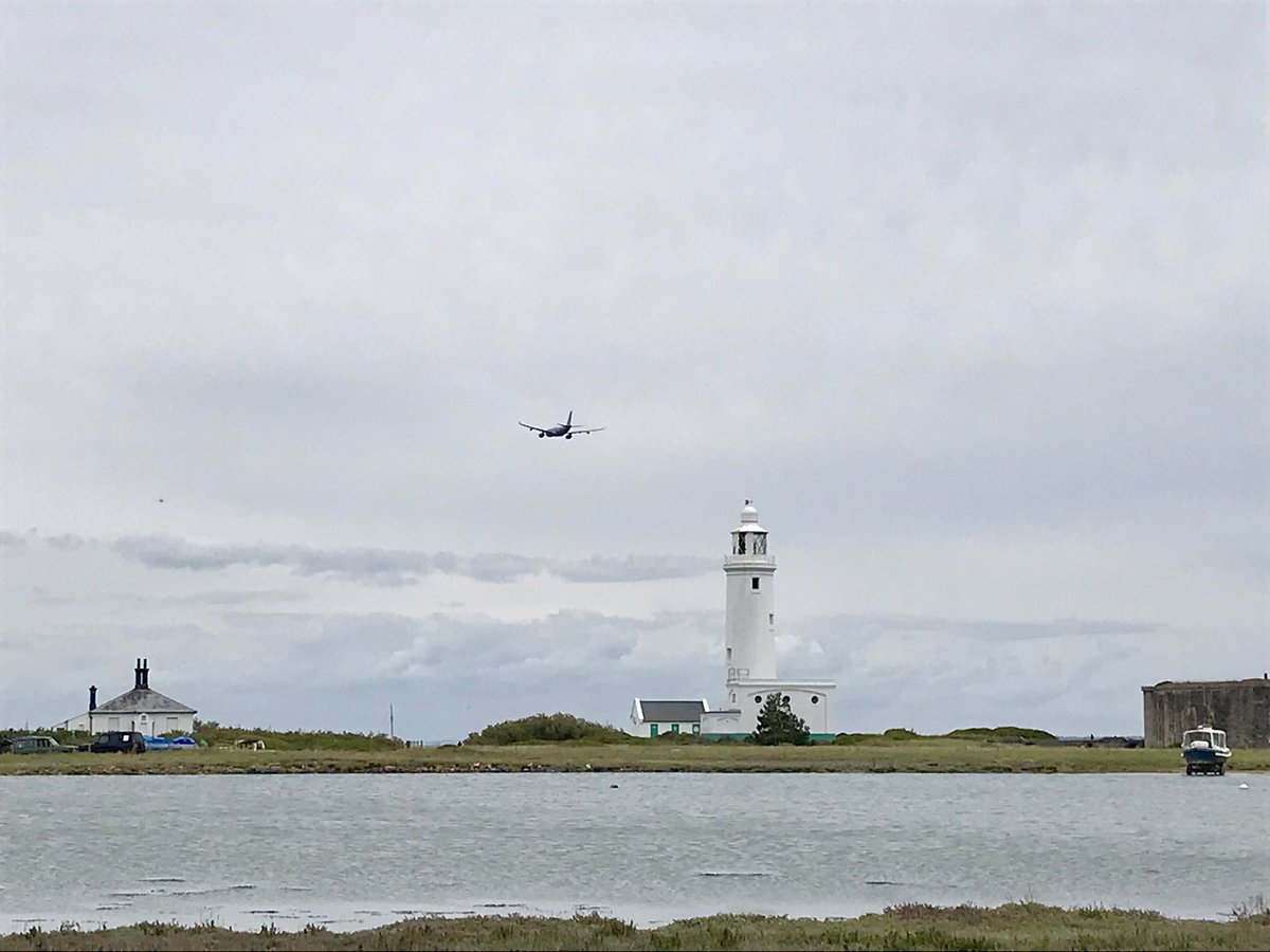 Walked along Hurst spit today to <a href="/TheHurstCastle/">Hurst Castle</a> and saw many of the #DDay75 aircraft fly over #Hampshire #Solent #Lighthouse