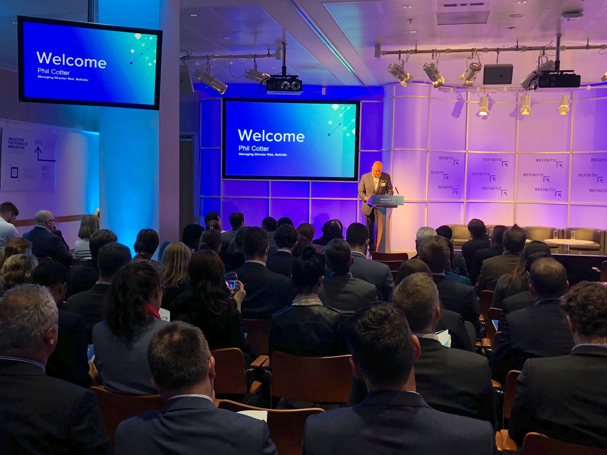 RiskManagement's tweet image. Refinitiv MD Of @RiskManagement - Phil Cotter @philjcotter opens with a shocking statistic from our latest  #FightFinancialCrime report : '72% of survey respondents say they were aware of financial crime taking place in their global operations over the last 12 months.'