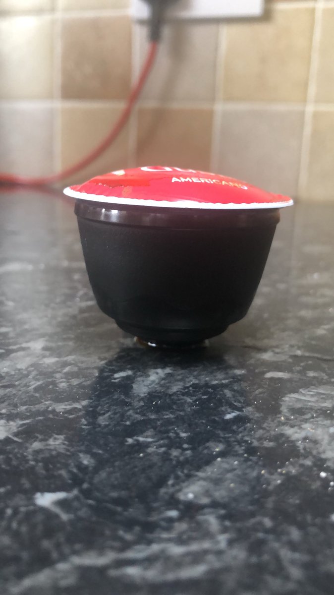 ellsabelles's tweet photo. @DolceGustoUK hey guys - love love love my coffee machine but this is the third pod of late that seems to have an air issue so it’s kind of exploding and making me panic about almost breaking the coffee machine... any pointers? 75p and counting 😬 https://t.co/Gmb4Vg6tSZ